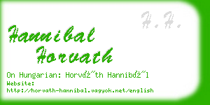 hannibal horvath business card